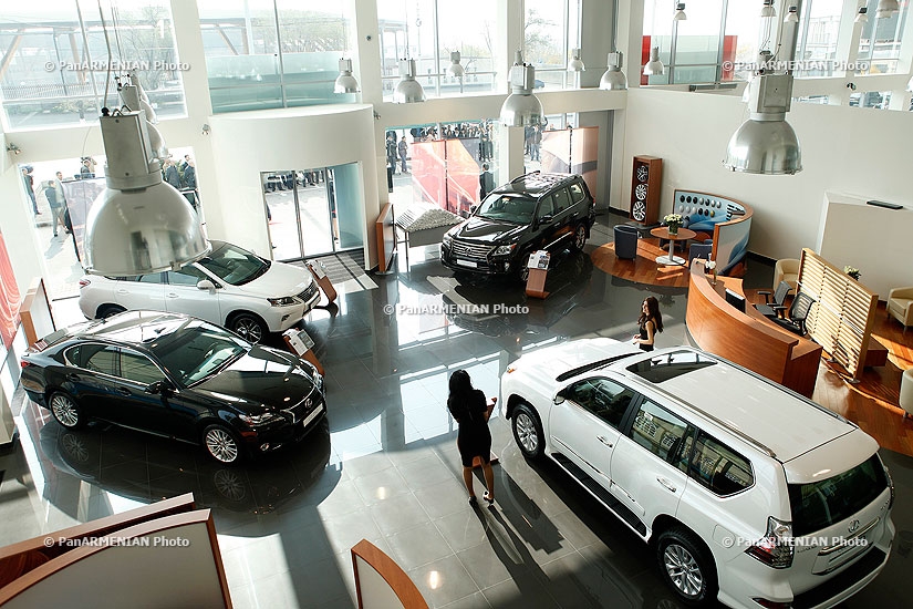 RA Prime minister Tigran Sargsyan attends the opening of Lexus motor show