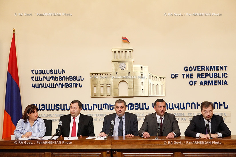 Правительство РА: Совместная пресс-конференция Нерсеса Ерицяна, Ваче Габриеляна, Артема Асатряна и Давида Саркисяна
