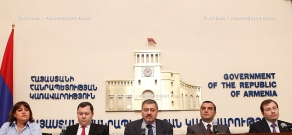 RA Govt. Joint press conference of Nerses Yeritsyan, Vache Gabrielyan, Artem Asatryan and David Sargsyan