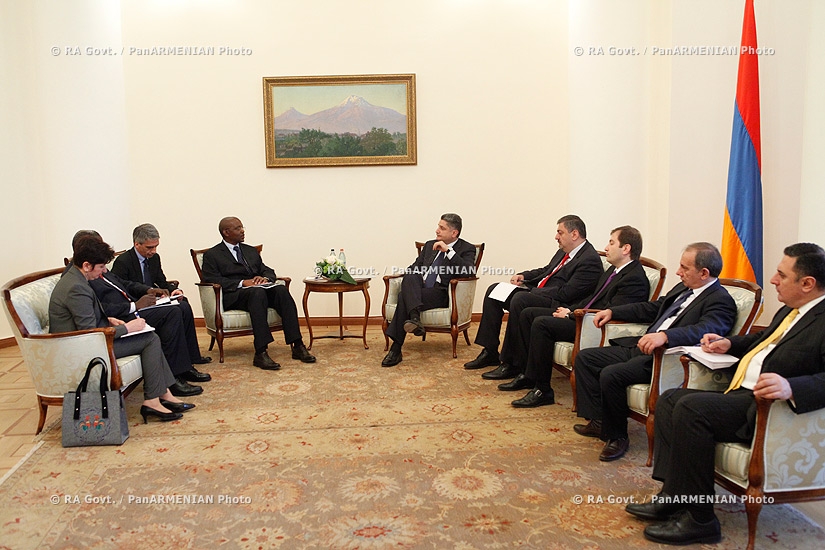 RA Govt. Prime minister Tigran Sargsyan receives Henry Kerali, the World Bank's Regional Director for the South Caucasus