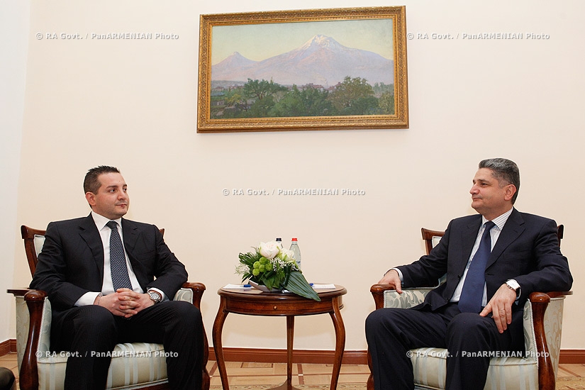 RA Govt. Prime minister Tigran Sargsyan receives the representatives of Toto Holding