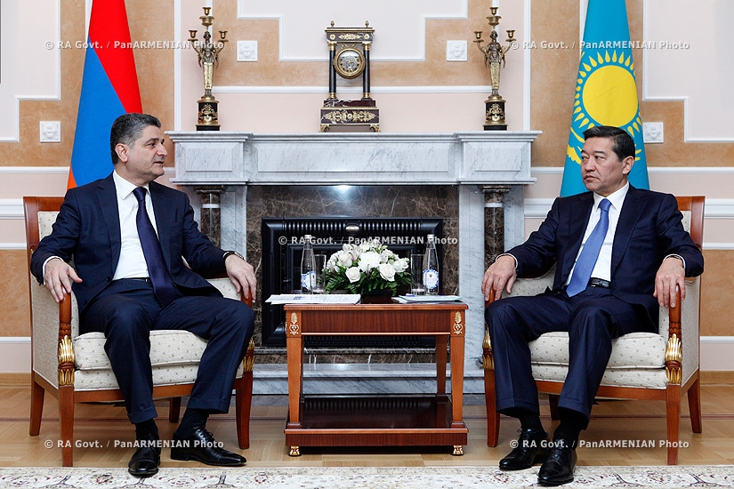Правительство РА: Премьер-министр Тигран Саркисян встретилься с премьер-министром Казахстана Сериком Ахметовым