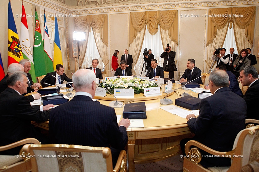 RA Govt. Prime minister Tigran Sargsyan  participates in a CIS Council of Heads of Government meeting