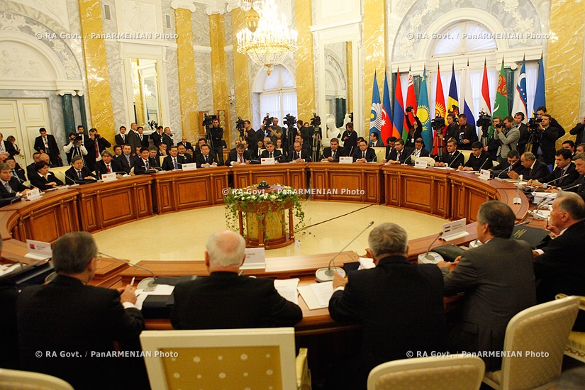 RA Govt. Prime minister Tigran Sargsyan  participates in a CIS Council of Heads of Government meeting