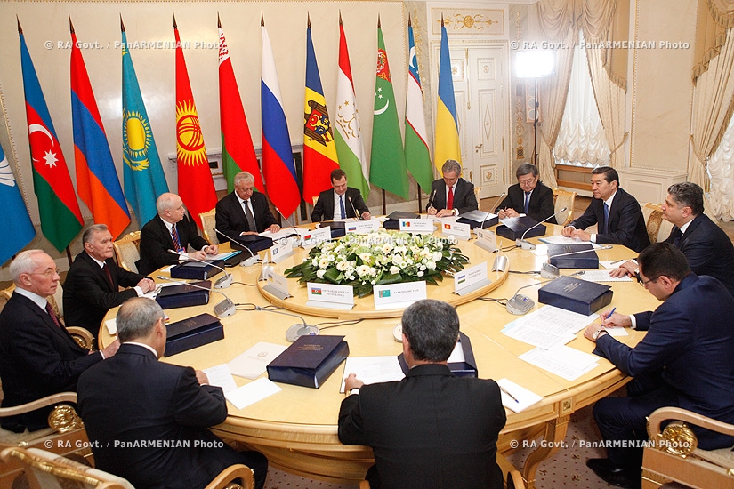 RA Govt. Prime minister Tigran Sargsyan  participates in a CIS Council of Heads of Government meeting
