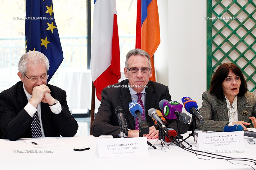 Press conference of Levon Baghdasaryan, Henri Reynaud and Varouzhan Sarkissian