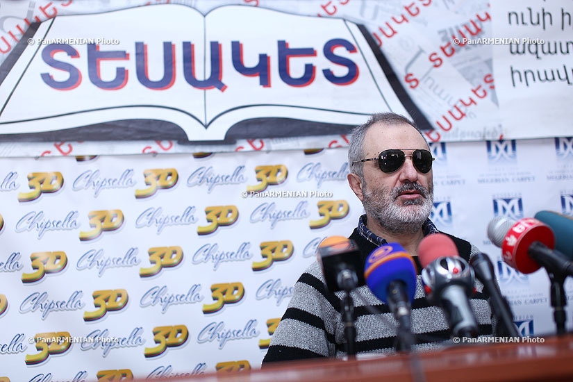 Press conference of Alek Yenigomshyan, head of the Monte Melkonyan Foundation