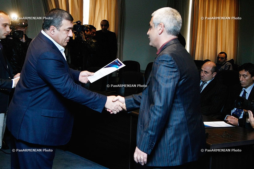  AFF President Ruben Hayrapetyan awards PRO coaching licence to  Master Coaches