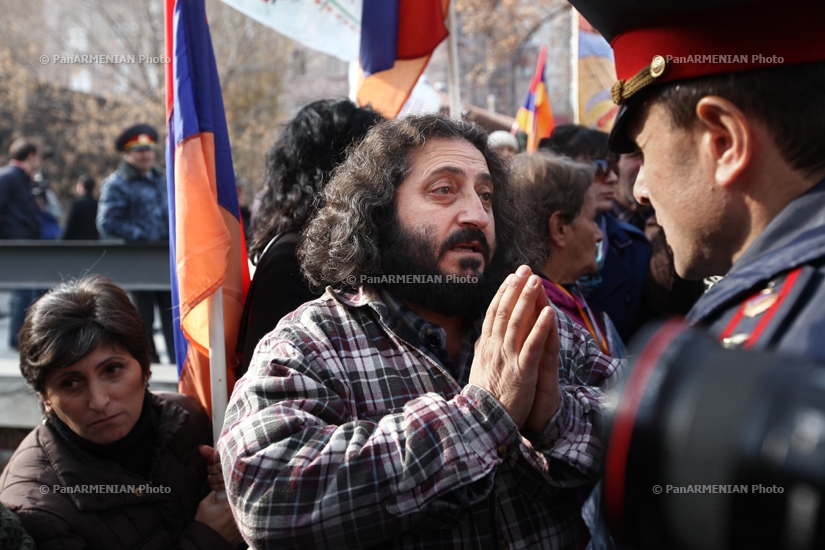 March to the presidential office with a demand of President Serzh Sargsyan’s resignation