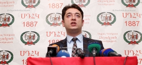 Press conference of Narek Galstyan, the newly elected chairman of the Social Democrat Hunchakian Party (SDHP) 