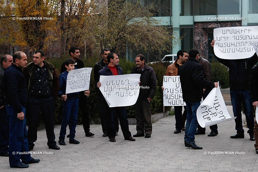 Акция протеста в защиту  гражданина Армении Гургена Гаспаряна