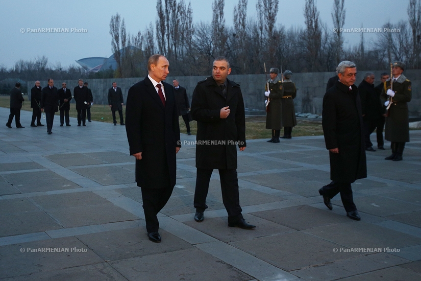 ՀՀ նախագահ Սերժ Սարգսյանը և ՌԴ նախագահ Վլադիմիր Պուտինն այցելեցին Ծիծեռնակաբերդ