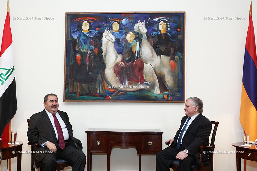 RA Minister of Foreign Affairs Edward Nalbandyan receives Iraqi Foreign Minister Hoshyar Zebar