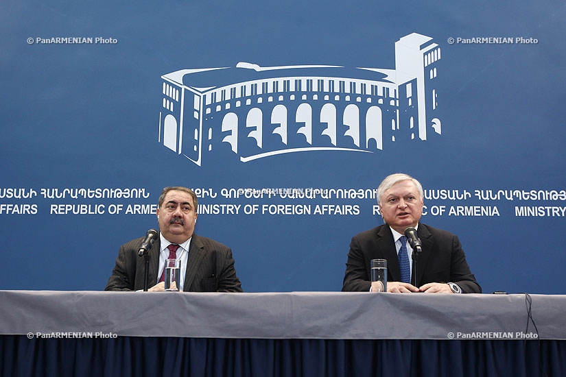 Joint press conference of RA Minister of Foreign Affairs Edward Nalbandyan and Iraqi Foreign Minister Hoshyar Zebar