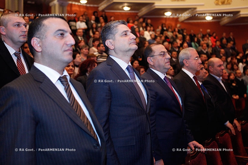 RA Govt.: Prime minister Tigran Sargsyan participates in the events, dedicated to 95th anniversary of foundation of Ministry of Labour and 20th anniversary of foundation of social services in Armenia