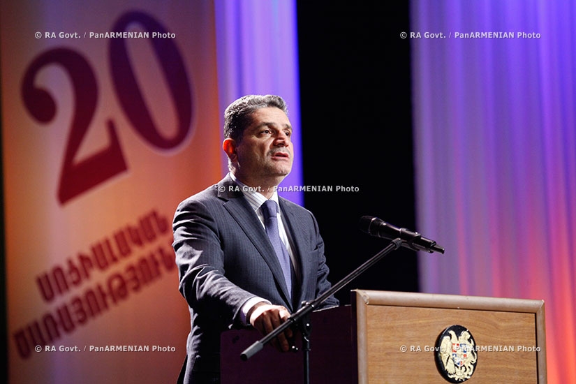 RA Govt.: Prime minister Tigran Sargsyan participates in the events, dedicated to 95th anniversary of foundation of Ministry of Labour and 20th anniversary of foundation of social services in Armenia