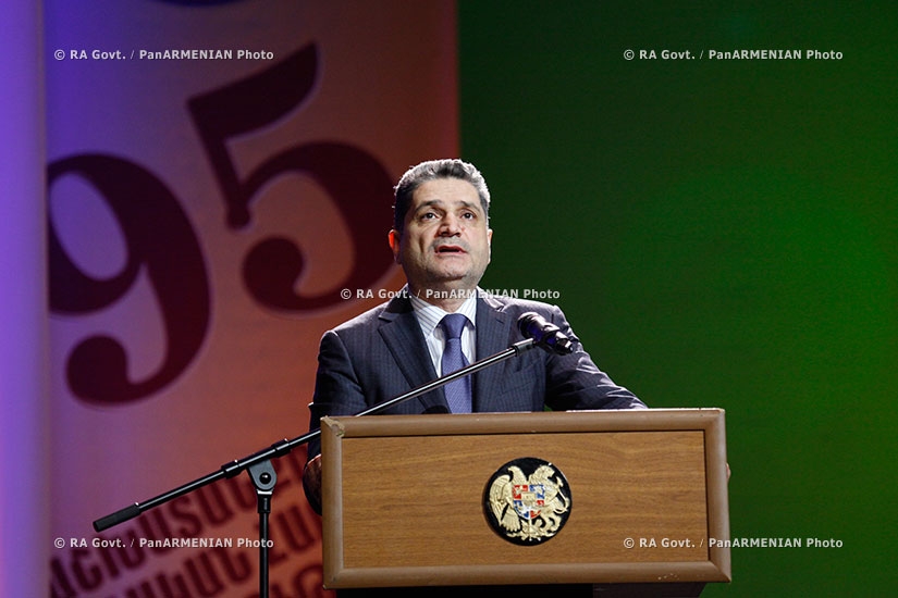 Правительство РА: Премьер Тигран Саркисян принял участие в мероприятии, посвященном 95-летию со дня основания Минтруда и 20-летию основания социальных услуг в Армении 