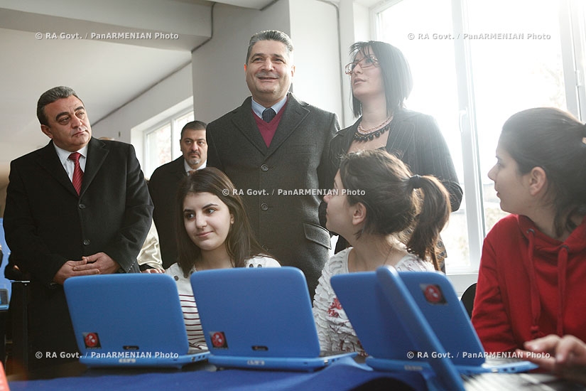 RA Govt.: Prime minister Tigran Sragsyan visits Mkhitar Sebastatsi Educational Complex