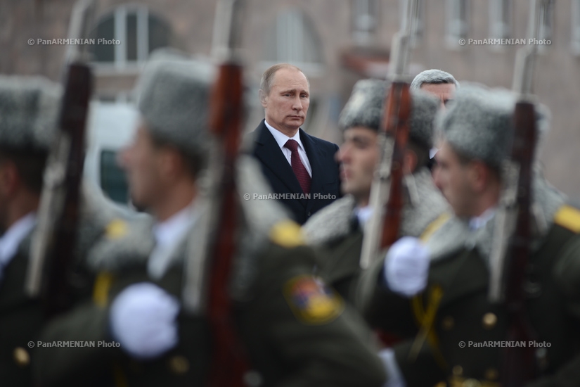 Russian President Vladimir Putin's arrival in Gyumri