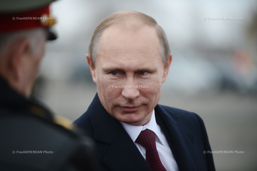 Прибытие президента России Владимира Путина в Гюмри