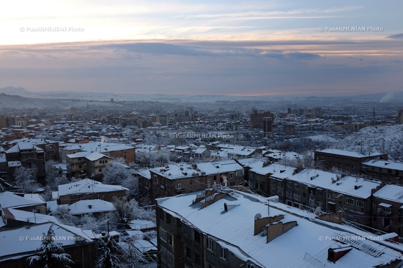 First snow in Yerevan