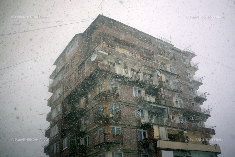 First snow in Yerevan