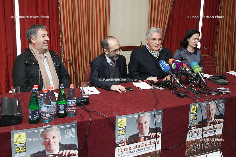 Press conference of world famous violinist Pinchas Zukerman and   