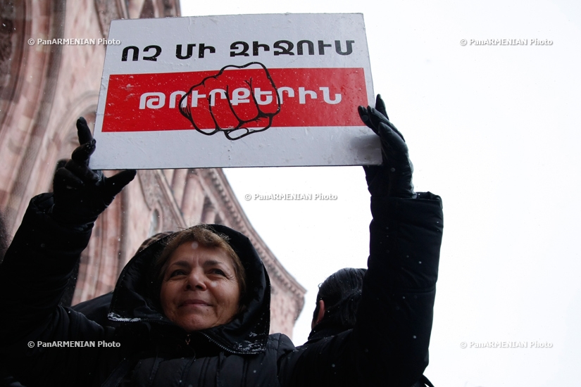  Protest against Turkish Foreign Minister Ahmet Davutoğlu's visit to Yerevan and anti-Armenian activities in Turkey