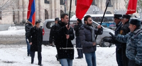 Акция протеста против визита Министра иностранных дел Турции Ахмета Давутоглу и антиармянской деятельности в Турции