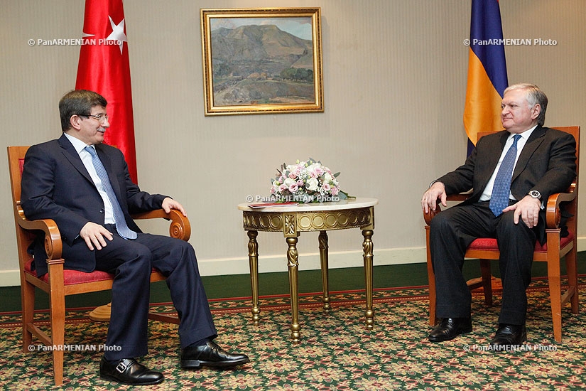 Meeting of Armenian and Turkish Foreign Ministers Edward Nalbandyan and Ahmet Davutoğlu 