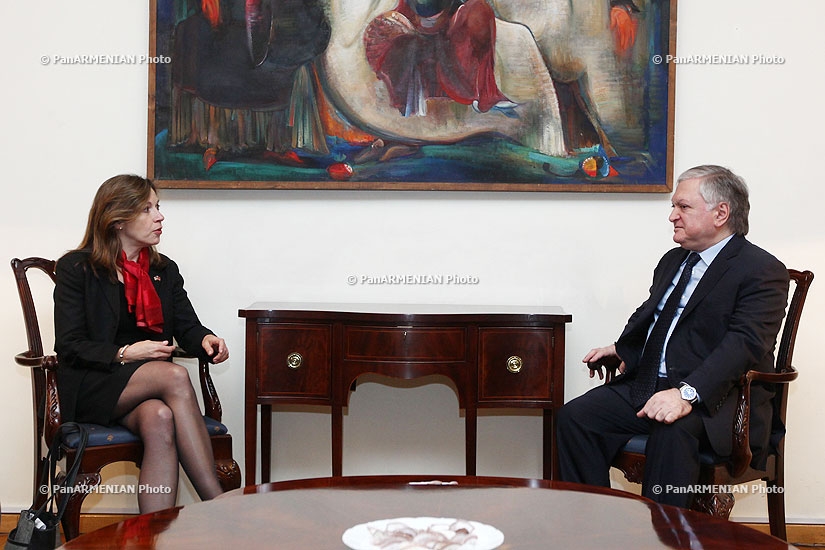 RA Minister of Foreign Affairs Edward Nalbandyan receives Dr. Evelyn N. Farkas, U.S. Deputy Assistant Secretary of Defense for Russia, Ukraine, and Eurasia