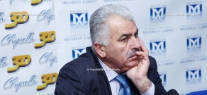 Press conference of Petros Makeyan,  Head of the Democratic Homeland party