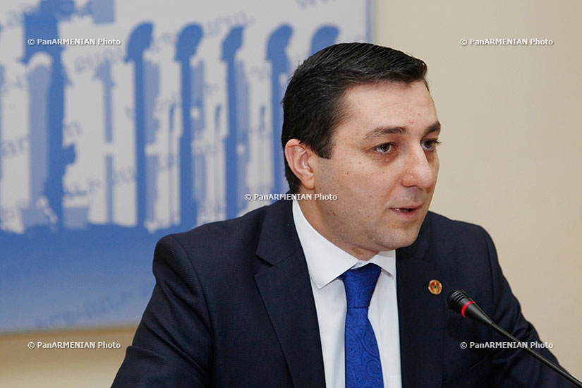 Press conference of Yerevan mayor's assistant Samvel Mertarjyan