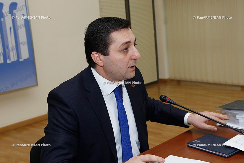 Press conference of Yerevan mayor's assistant Samvel Mertarjyan