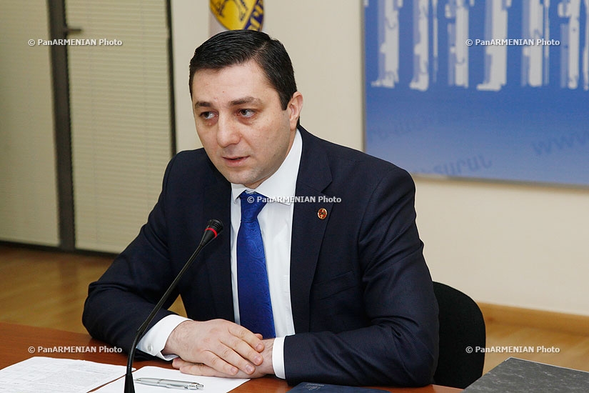 Press conference of Yerevan mayor's assistant Samvel Mertarjyan