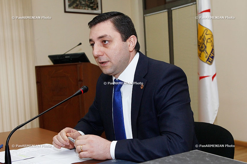 Press conference of Yerevan mayor's assistant Samvel Mertarjyan