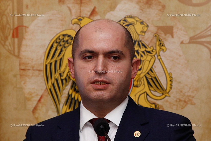 Press conference of Armenian Minister of Education and Science Armen Ashotyan