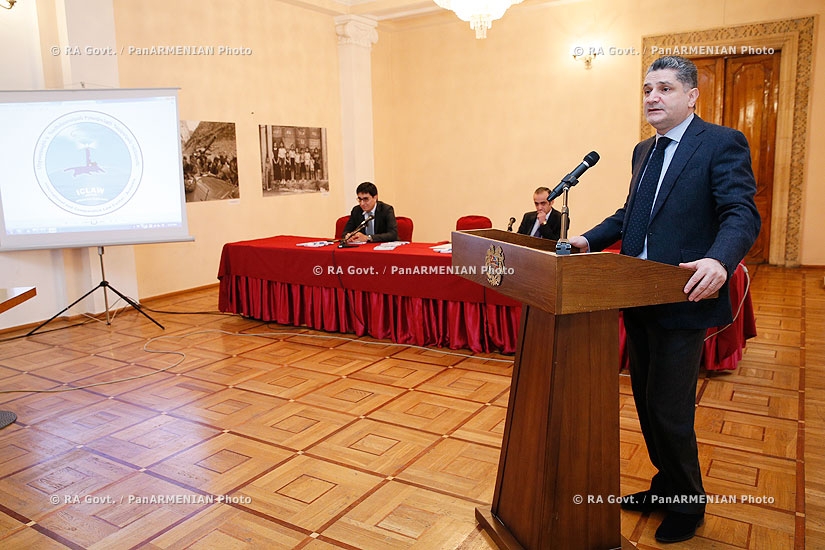 RA Govt. Prime Minister Tigran Sargsyan attends the official presentation of the inaugural Armenian yearbook on International Comparative Law and the annual conference on the legal matters