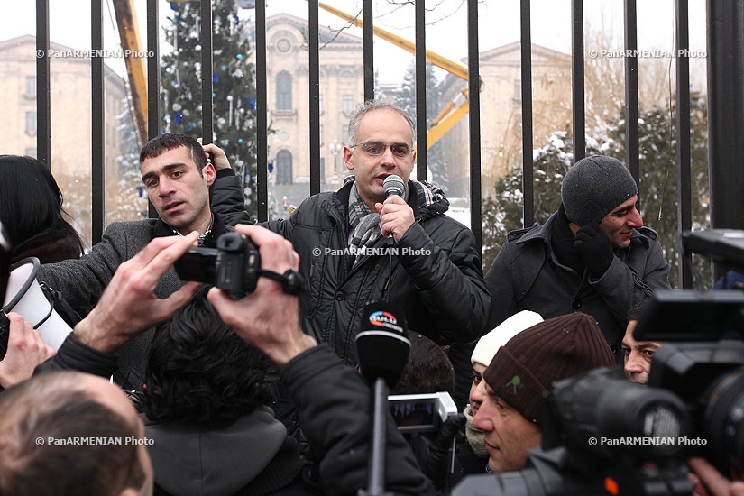 Акция протеста против ратификации армяно-российских газовых соглашений