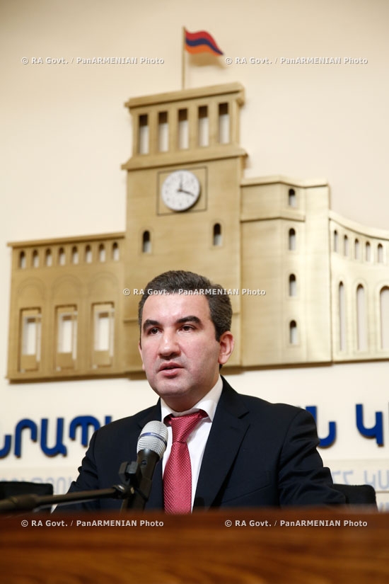 RA Govt. Press conference of RA State Commission for the Protection of Economic Competition Artak Shaboyan