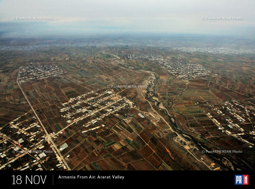 Армения с высоты птичьего полета: Араратская долина