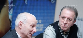 Пресс-конференция председателя Союза хореографов Грузии Резо Чанишвили и председателя союз хореографов имени В.Ханамиряна Гагика Мхитаряна