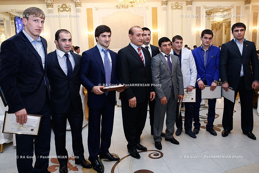 ՀՀ կառավարություն. Հայաստանի լավագույն 10 մարզիկները պարգևատրվել են վարչապետ Տիգրան Սարգսյանի կողմից