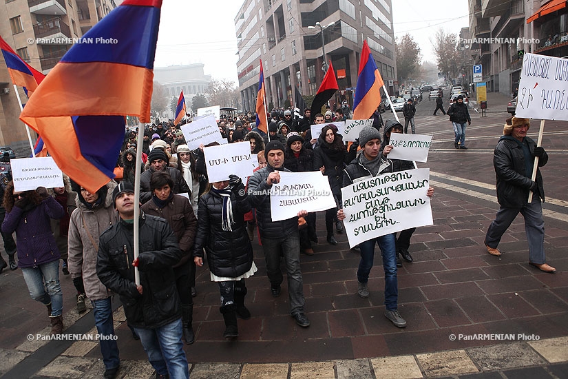 March in support of Shant Harutyunyan and others arrested on November 5