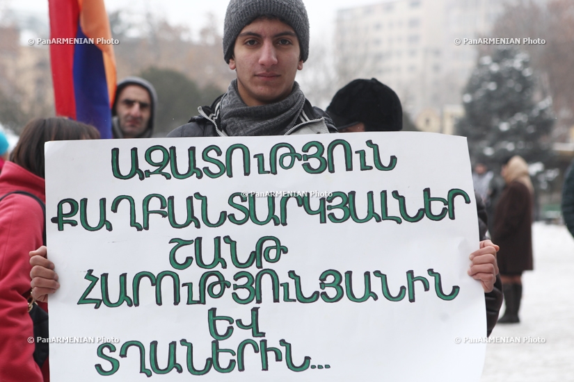 March in support of Shant Harutyunyan and others arrested on November 5