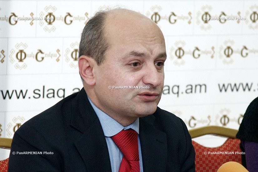 Press conference of Heritage Party secretary Styopa Safaryan