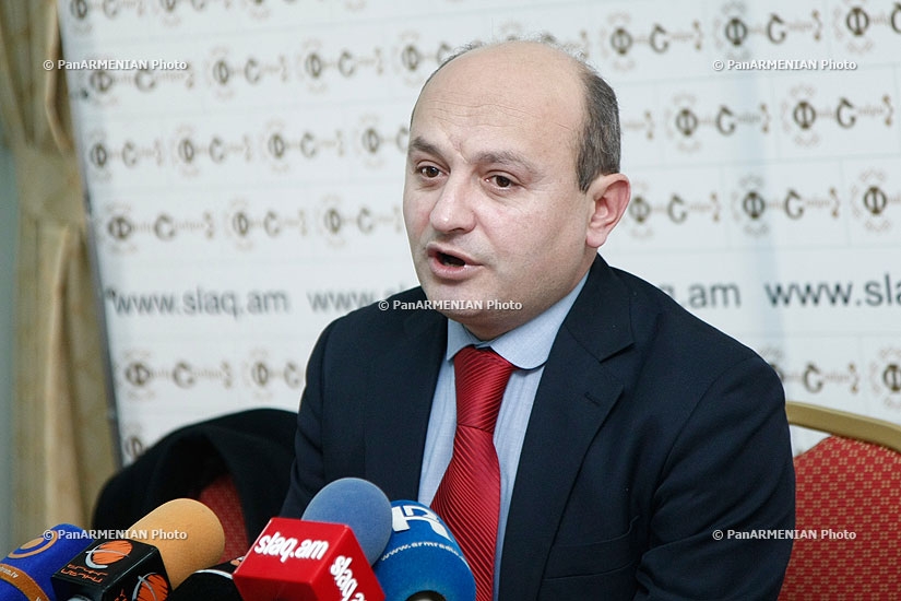 Press conference of Heritage Party secretary Styopa Safaryan