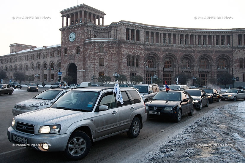I Am Against Initiative organizies car-march in Republic Square