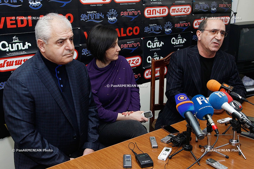 Press conference of the leader of National security party Garnik Isagulyan and member of the Supreme Council Azat Arshakyan