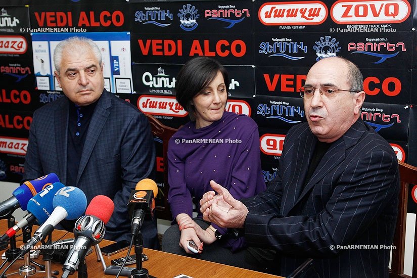 Press conference of the leader of National security party Garnik Isagulyan and member of the Supreme Council Azat Arshakyan